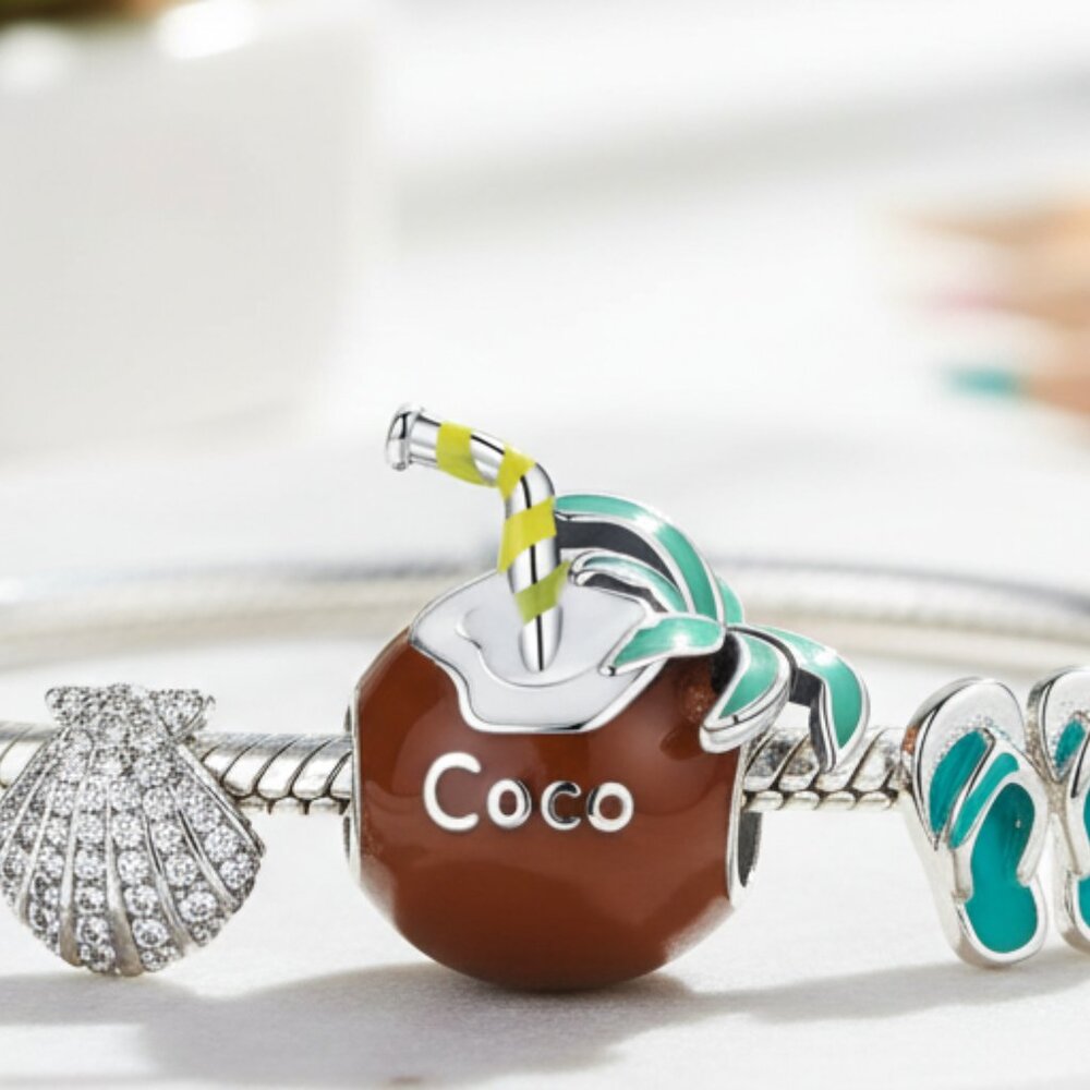 Charm for Bracelet S925 fit Pandora Bracelet coconut 🥥